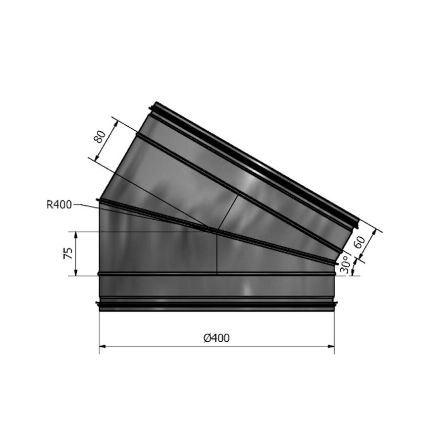 BÖJ 30 GRADER 400 MM