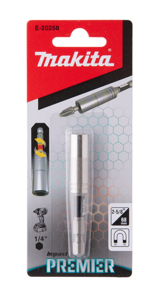 BITSHÅLLARE TORSION PREMIER MAGN 1/4 MAKITA 68MM