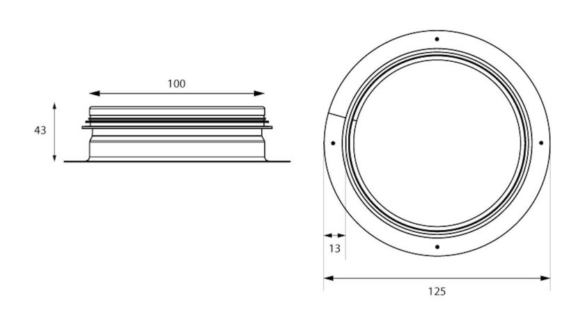 STOS MED NITKANT NIPPEL HSK SF 1.4404 100 MM