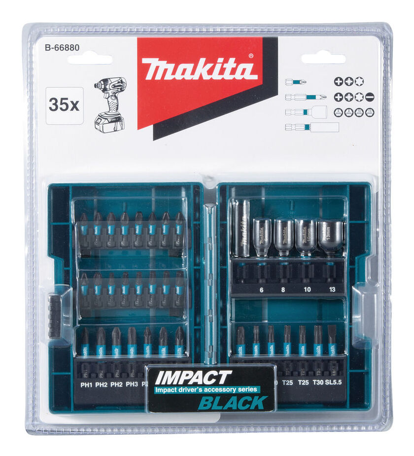 BITSSATS IMPACT BLACK F.SLAGSKRUVDR MAKITA 35-DEL.