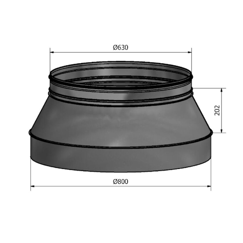 REDUKTION HFCM MUFF-NIPPEL FZ 800-630 MM