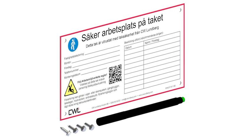 INFORMATIONSSKYLT TAKTILLTRÄDE CWL