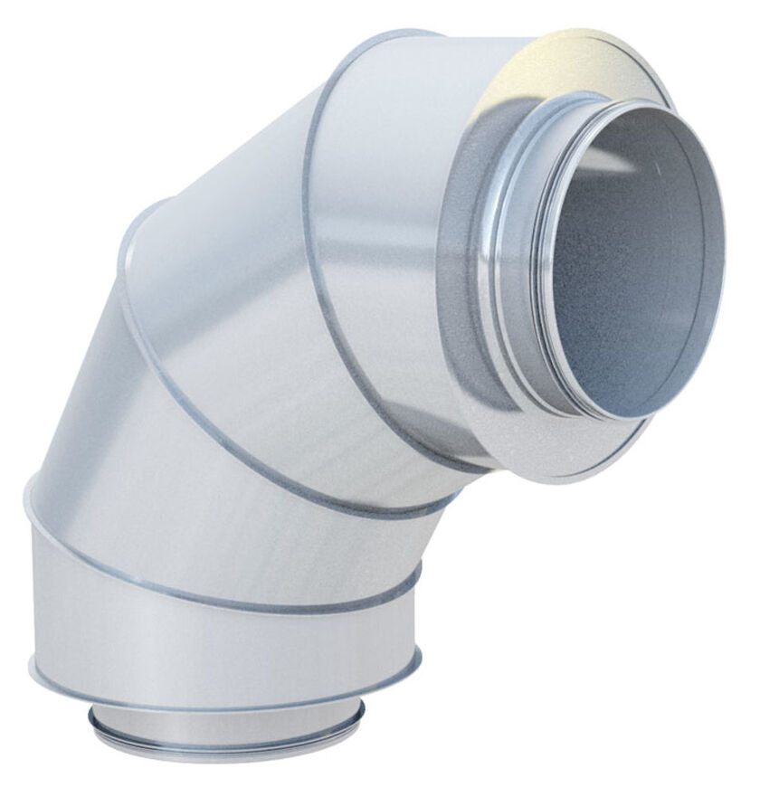 LJUDDÄMPARE BÖJD HRFV 90° 50 MM ISOLERING 125 MM