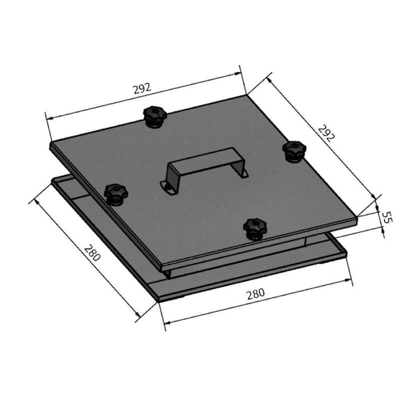 RENSLUCKA HRIL OISOLERAD 200X200 MM