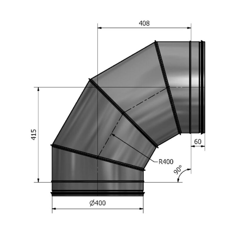 BÖJ 90 GRADER 400 MM