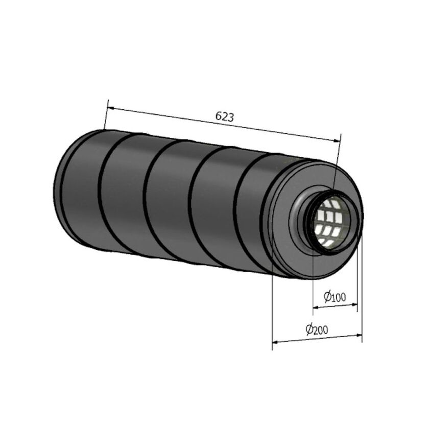 LJUDDÄMPARE HCF-AS E60 VIT 50 MM STENULL 100 600 MM