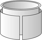 TOPPFODER INOX 2000-R TILL INSATSRÖR FÖR RÖKKANALER