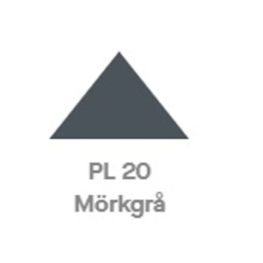 OMVIKNINGSKUPA PLANNJA ALUMINIUM MÖRKGRÅ 20 150 MM 90 MM