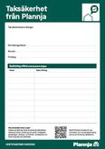 INFORMATIONSSKYLT TAKSÄKERHET PLANNJA