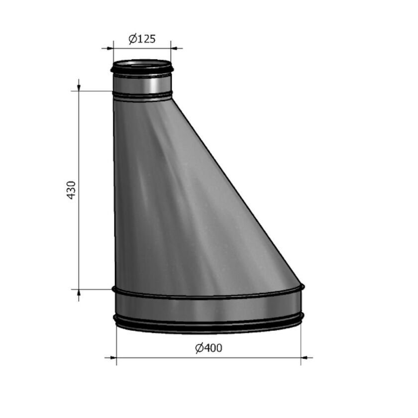 REDUKTION HFB NIPPEL-NIPPEL SF 1.4404 400-125 MM