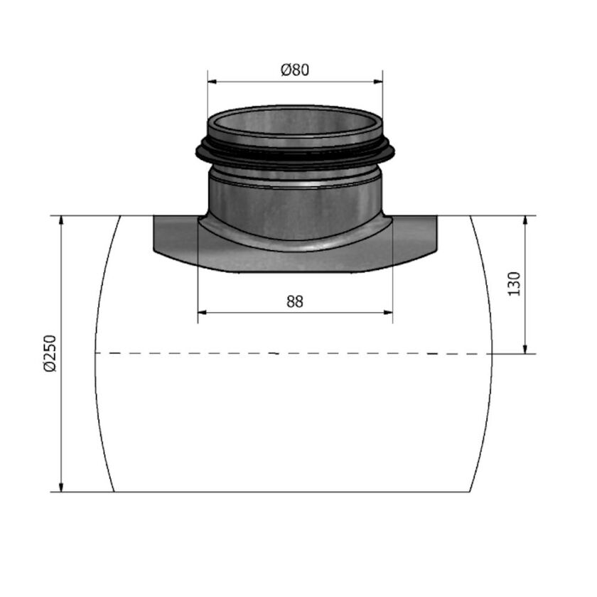 PÅSTICK HPS SF 1.4404 (250-315)-80 MM