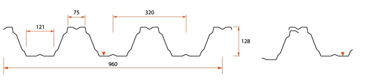 PLÅT PROFIL TP127 MAGNELIS ZM120 4000X0,80 TB 960