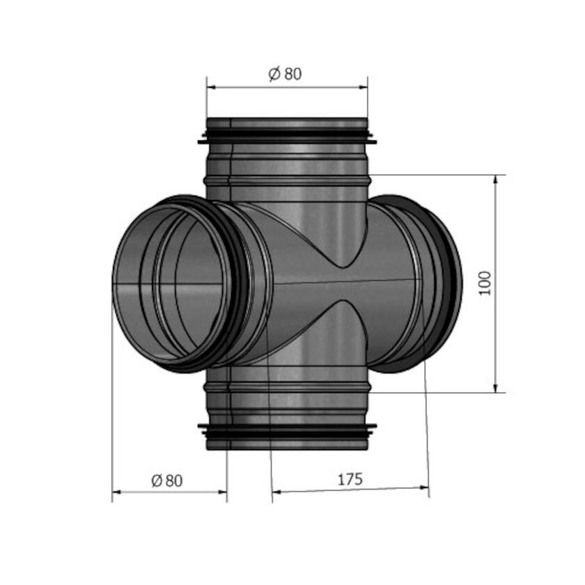 KORSRÖR HXK FZ 80-80