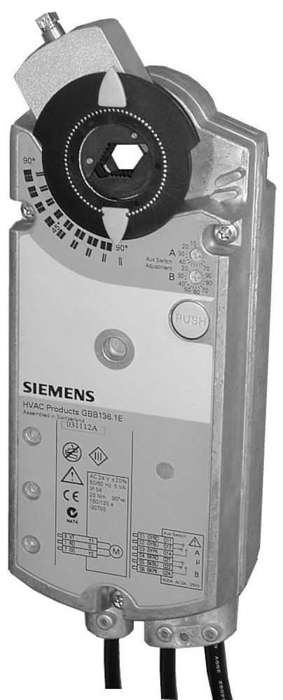 SPJÄLLMOTOR GBB131.1E SIEMENS 24V 25 NM