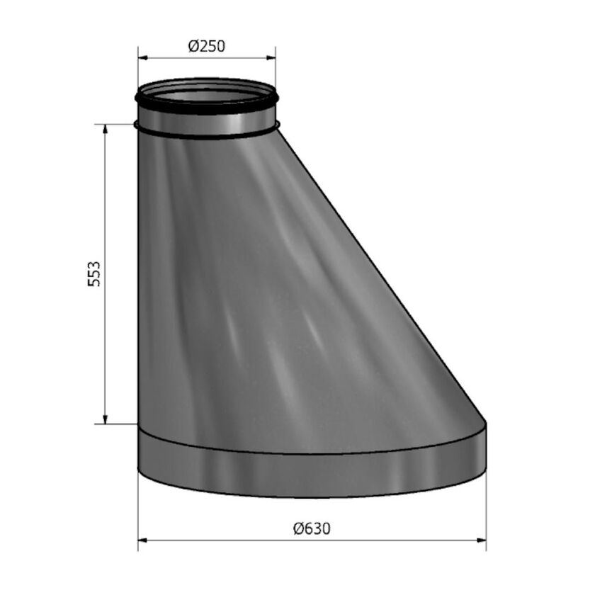 REDUKTION HFBM MUFF-NIPPEL SF 1.4404 500-250 MM
