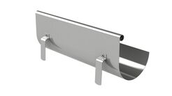 ÖVERSPOLNINGSSKYDD RAK PLANNJA ZINK MAGN 125 MM