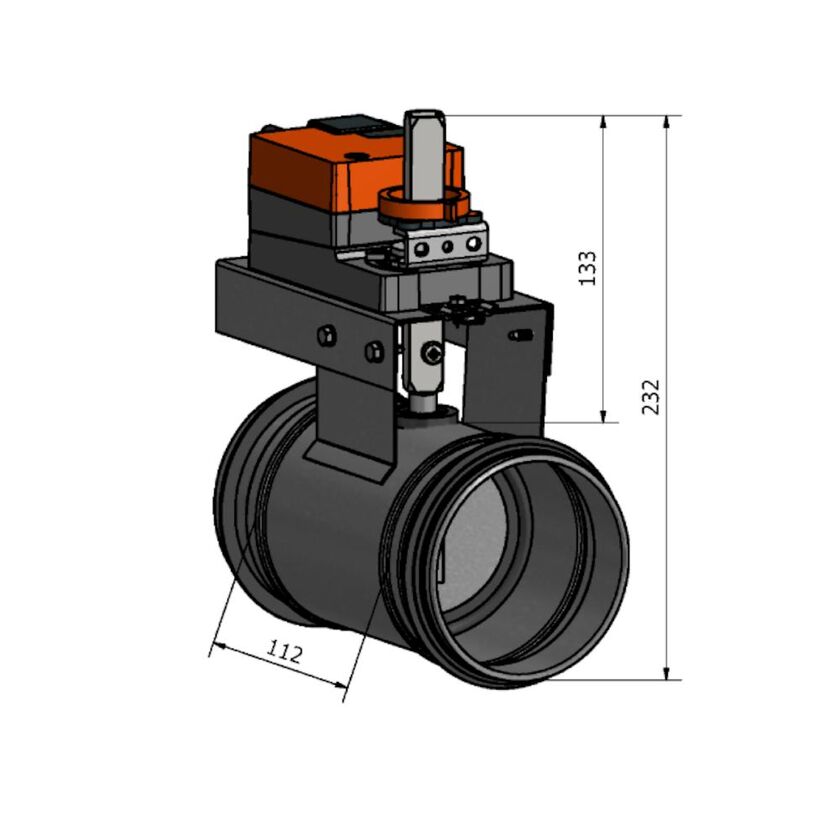 MOTORSPJÄLL HISCEB KLASS 3 LM 230 A-F 100 MM