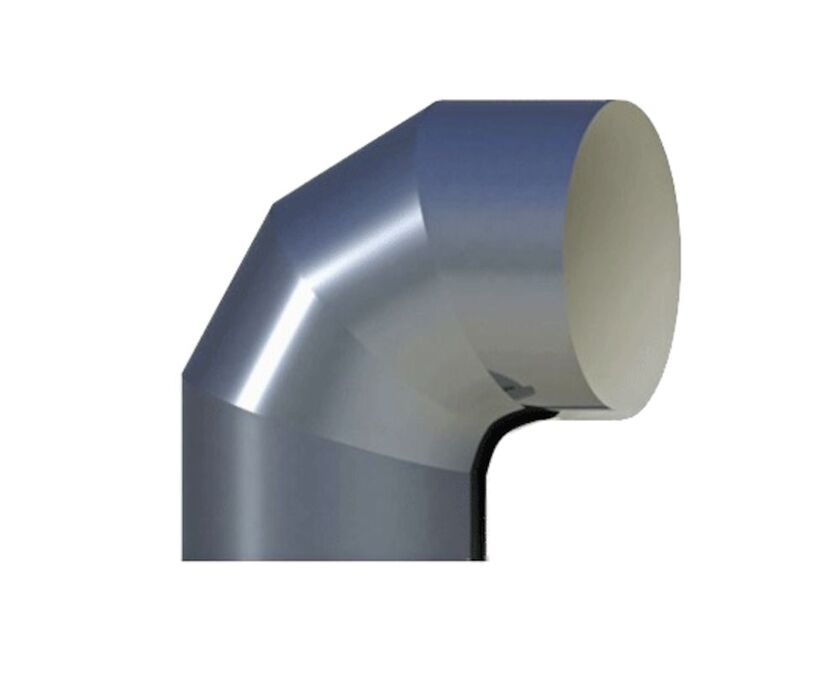 PLASTPLÅT BÖJ ALUTEC SILVERCLAD SEGMENTERAD 90° 230 MM