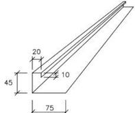ANSLUTNINGSPROFIL PLANNJA TILL CD45 GALV 45X75 MM