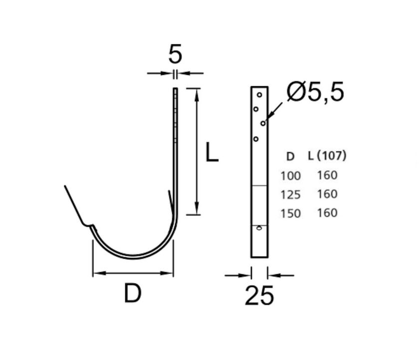 RÄNNKROK MELLAN PLANNJA ZINKMAGNESIUM LACK 150 MM