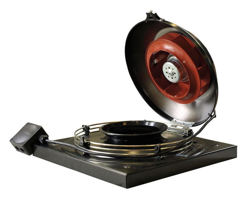 TAKFLÄKT TFSK 200 EC SVART INKLUSIVE FÄSTRAM