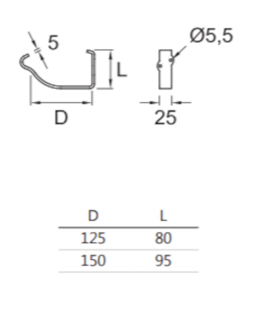 KONSOLKROK 90° PLANNJA ZINKMAGNESIUM 150 MM
