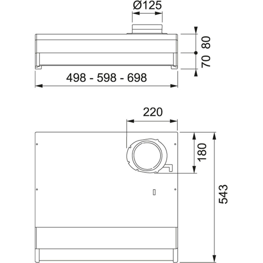 SPISKÅPA 1221A-10 CLASSIC VIT LITEN VOLYMDEL 70 CM