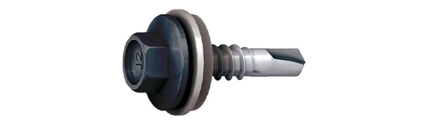 BYGGPLÅTSKRUV JT2-3H EJOT SVART 9011 6,3X22 MM 250