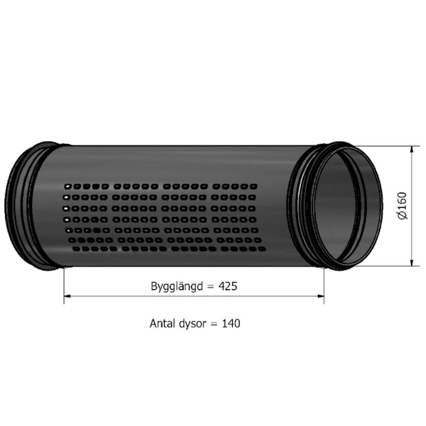 DYSDON 160 MM TILLUFT MED OVAL DYSA INTERIOR