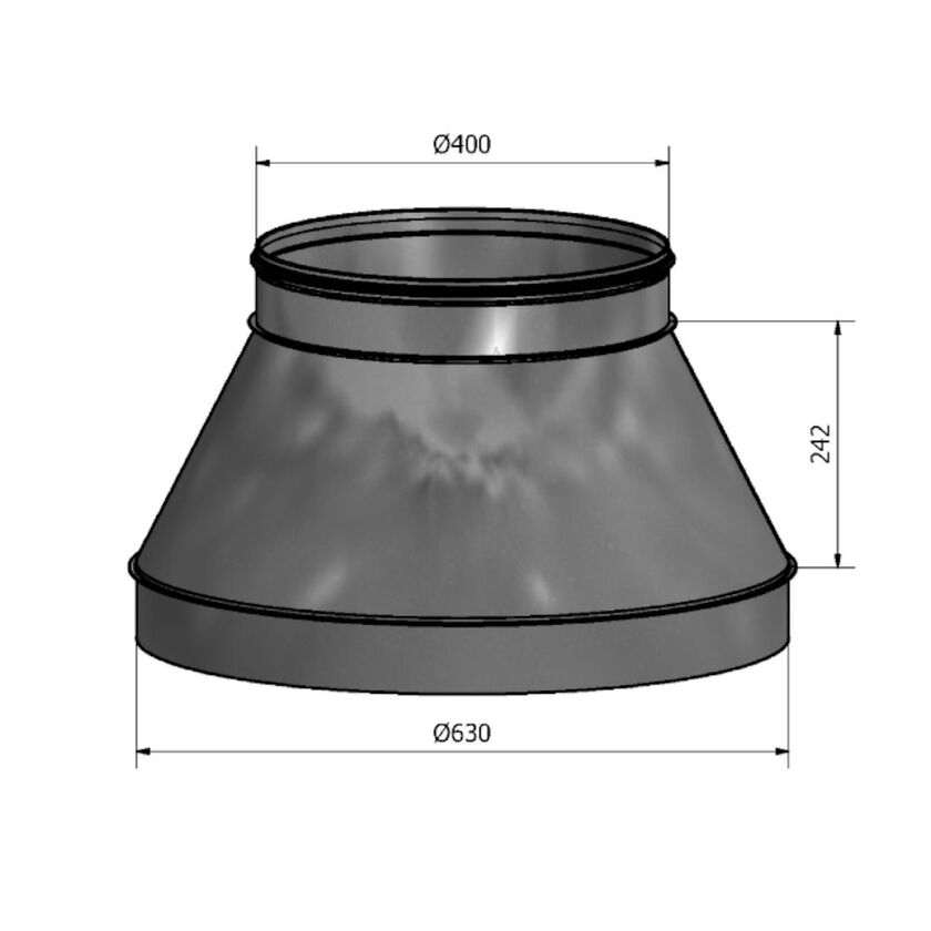REDUKTION HFCM MUFF-NIPPEL FZ 630-400 MM