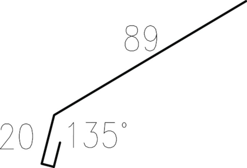 TAKFOTSBESLAG 326608 PLANNJA HARD COAT 25 MÖRKRÖD 22 2 M 89X20 MM