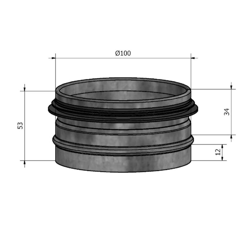 STOS MED STOPPSICK HSG SF 1.4404 100 MM