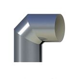 PLASTPLÅT BÖJ SILVERCLAD SEGMENTERAD 90°