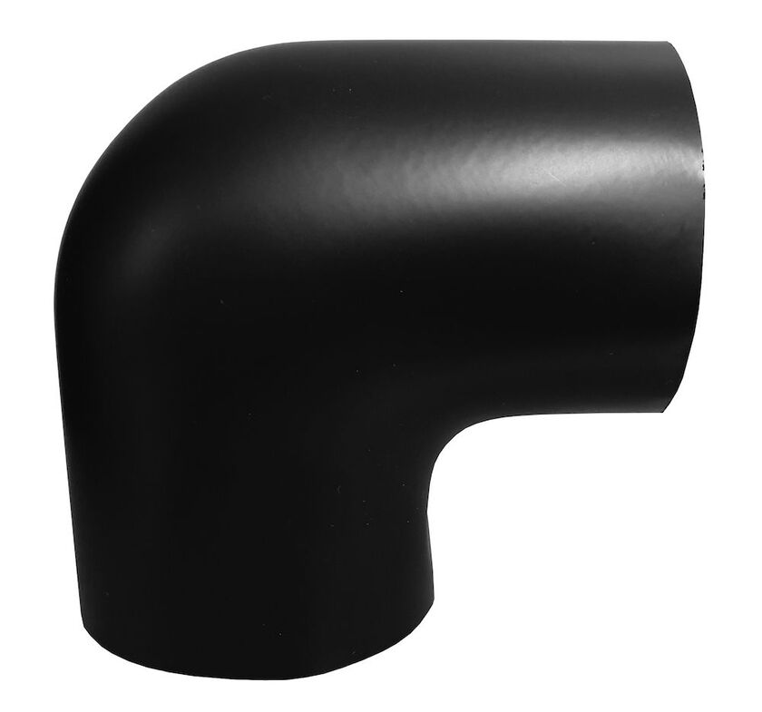 PLASTPLÅT SNÄPPBÖJ IGP SVART 90° 102 MM