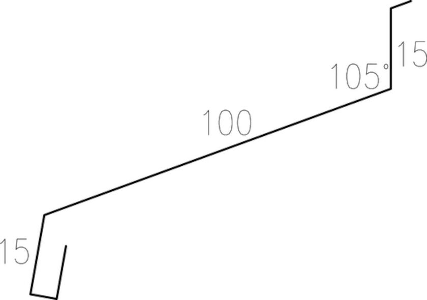 FÖNSTERBLECK 326510 U PLANNJA SV 01 1200X100X0,6MM