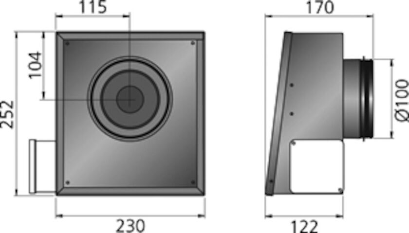 YTTERVÄGGSFLÄKT RS 100 C1 AC