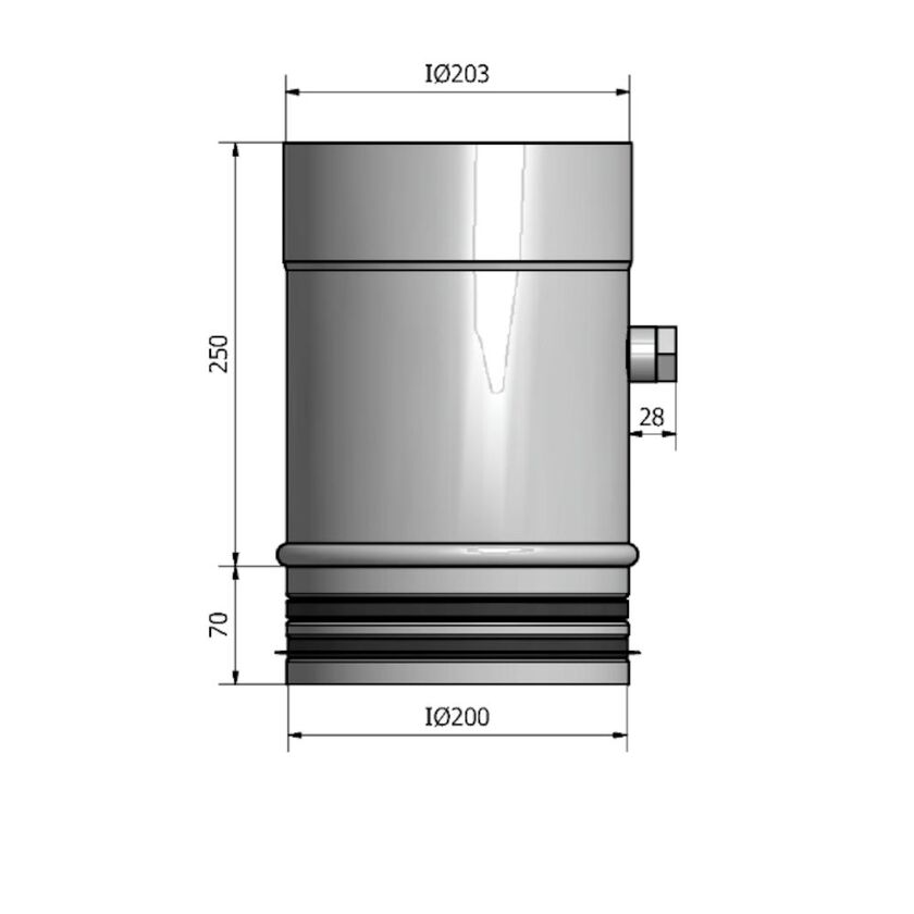 RÖR HELSVETSAT HRDH HEAT DRÄNERING 200 MM 250 MM
