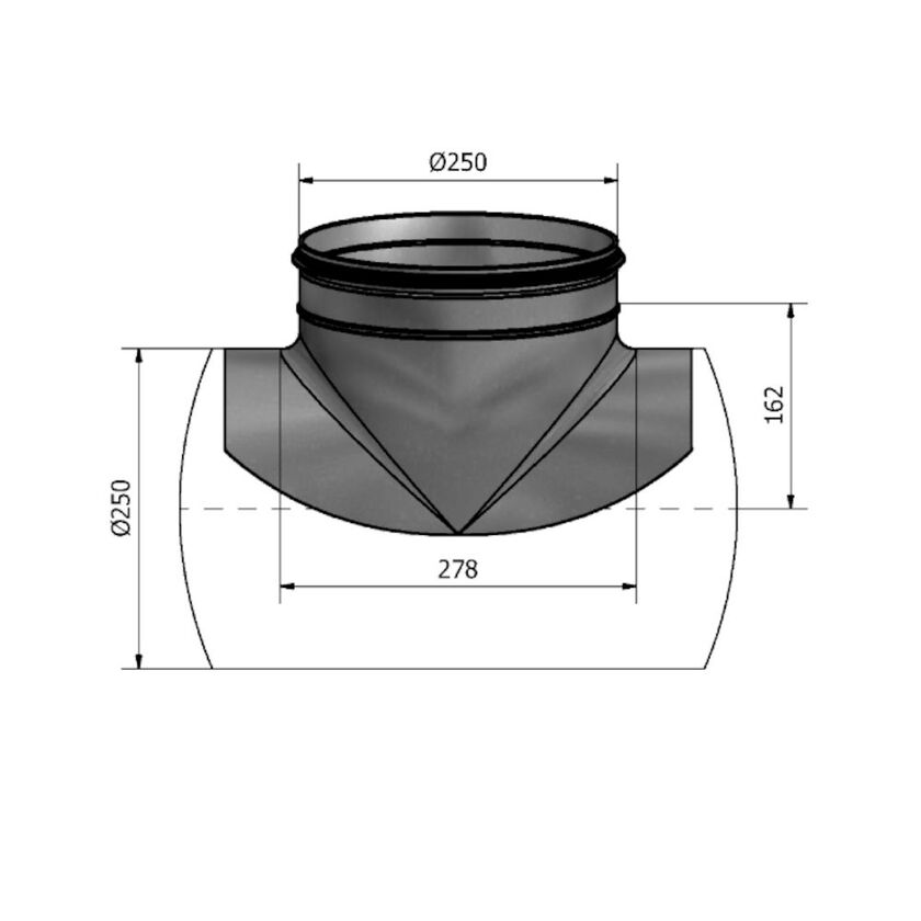 PÅSTICK HPS SF 1.4404 250-250 MM