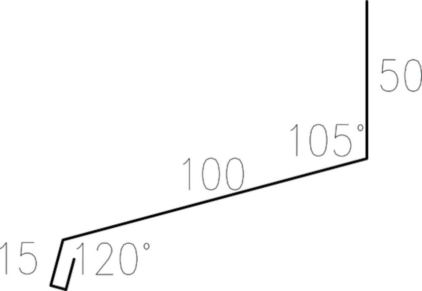 FÖNSTERBLECK 326310 Ö PLANNJA SV 01 1200X100X0,6MM