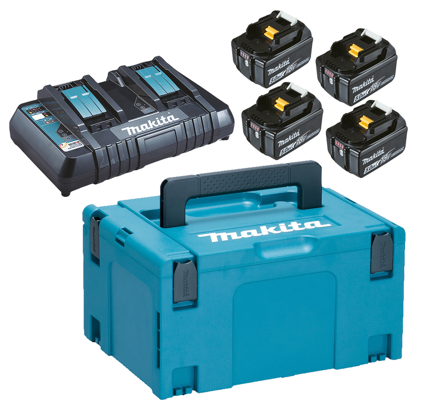 POWERPACK 18V 4XBL1850B, DC18RD, MAKPAC MAKITA