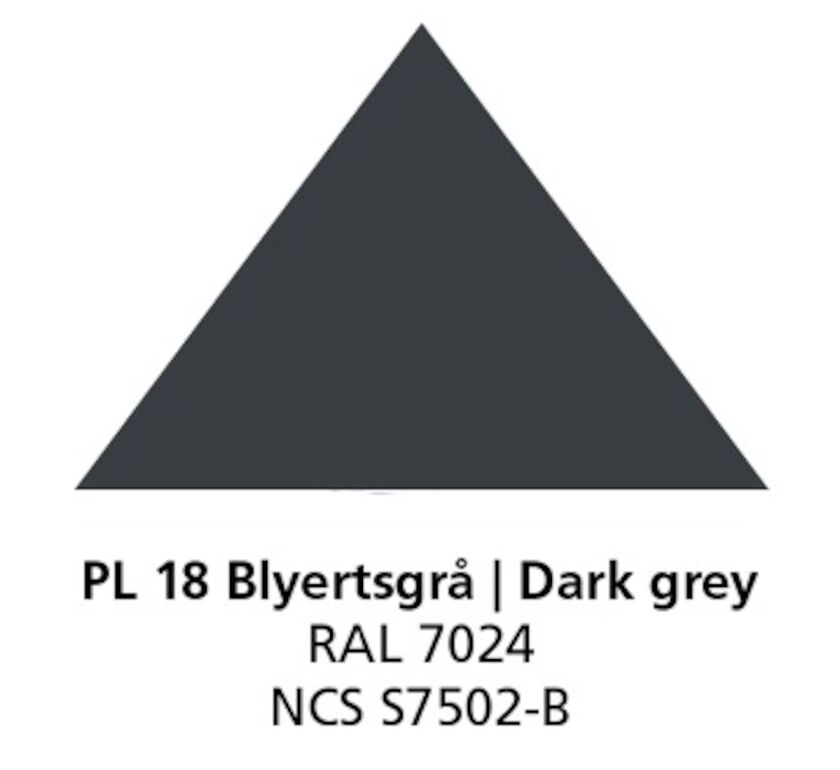 SKARPRÖRSVINKEL 60° PLANNJA BLYERTSGRÅ 18 110 MM