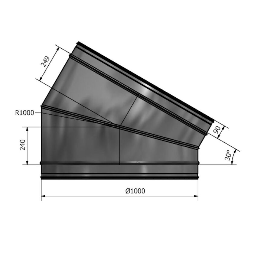 BÖJ 30 GRADER 1000 MM