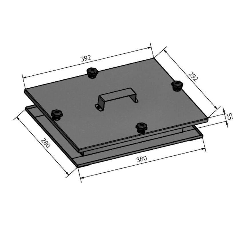 RENSLUCKA HRIL OISOLERAD 300X300 MM