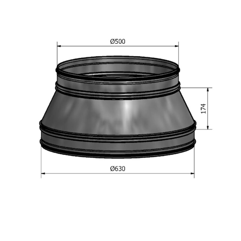 REDUKTION HFC NIPPEL-NIPPEL FZ 630-500 MM