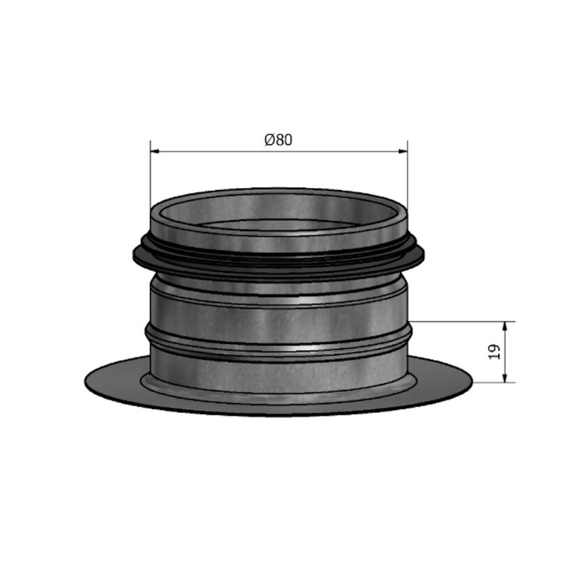 STOS MED RADIE HSN VIT 80 MM