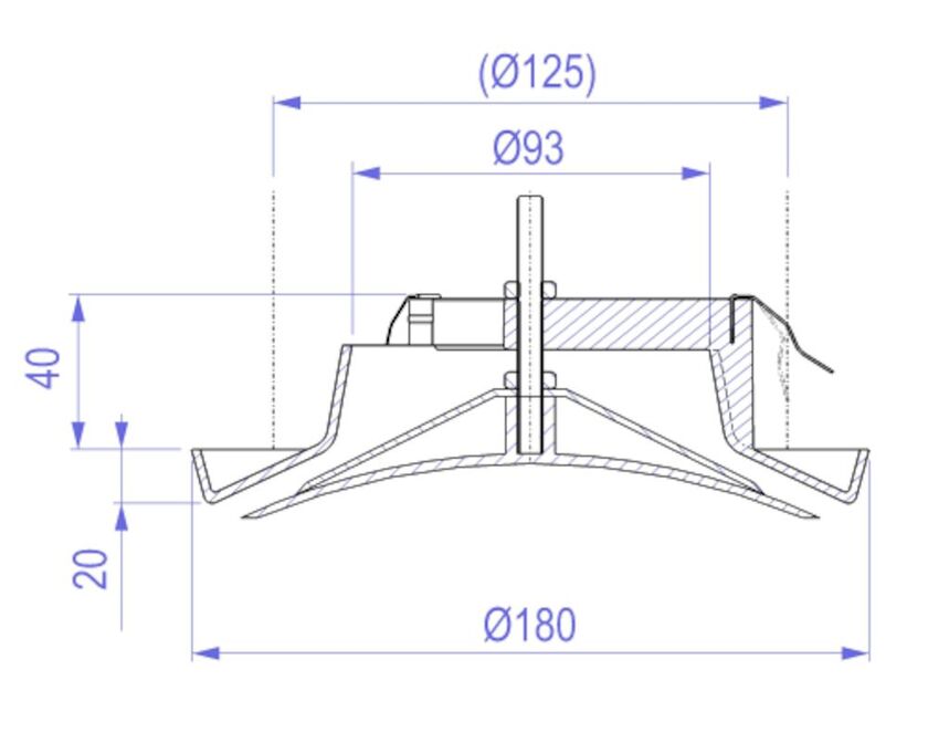 TILLUFTSDON ALTD-B 125 MM PLAST VIT