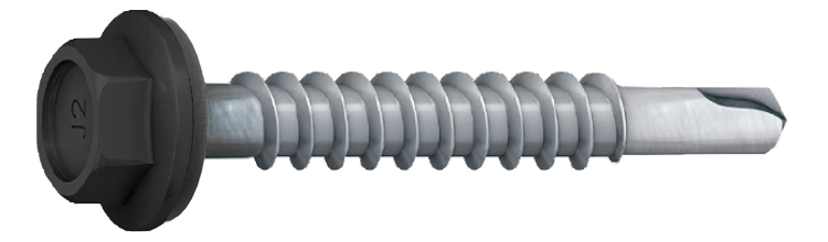 BYGGPLÅTSKRUV JT2-3H EJOT SVART 9011 6,3X22 MM 250-PACK