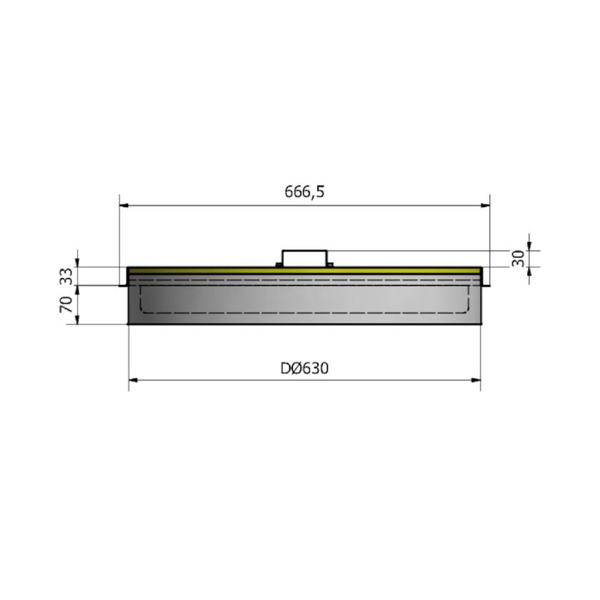 LOCK ISOLERAT HRL-3H HEAT HANDTAG EI60 630 MM
